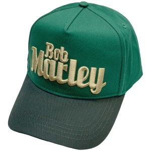 Bob Marley - Text Logo Green Mesh-Back C ryhmässä Minishops / Bob Marley @ Bengans Skivbutik AB (4408510)