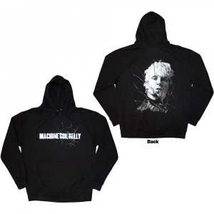 Machine Gun Kelly - Unisex Pullover Hoodie: Cracked Glass (B ryhmässä MERCH @ Bengans Skivbutik AB (4414325r)