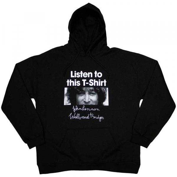 John Lennon - Unisex Pullover Hoodie: Listen To This ryhmässä MERCH / Vaatteet / Hupparit @ Bengans Skivbutik AB (4414380r)