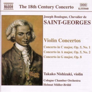 Saint-Georges Joseph Boulogne - Violin Concertos ryhmässä CD @ Bengans Skivbutik AB (513235)