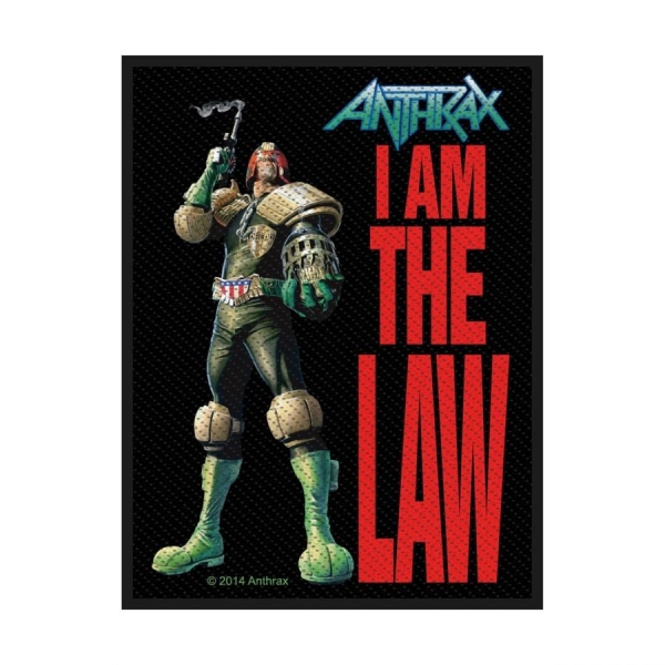 Anthrax - Patch - I Am The Law ryhmässä MERCH / Asusteet / Kangasmerkit @ Bengans Skivbutik AB (5508613)