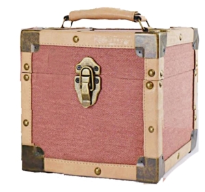 Vinyl Storage - 7 Inch 50 Record Carry Case Burgundy.. ryhmässä VINYYLI @ Bengans Skivbutik AB (5512359)