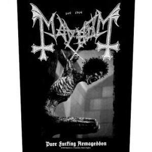Mayhem - Back Patch - Pure Fucking Armageddo ryhmässä Minishops / Mayhem @ Bengans Skivbutik AB (5513760)