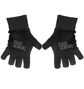 Iron Maiden - Fingerless Gloves - Logo ryhmässä Minishops / Iron Maiden @ Bengans Skivbutik AB (5517648)