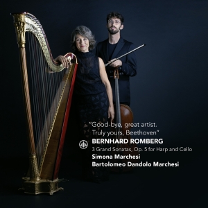 Simona Marchesi & Bartolomeo Dandolo Marchesi - Good Bye, Great Artist. Truly Yours, Beethoven - 3 Grand Sonatas, Op. 5 For Harp And Cello  ryhmässä CD @ Bengans Skivbutik AB (5518672)