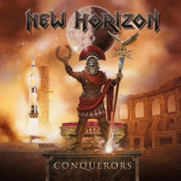 New Horizon - Conquerors (Orange Marble Vinyl) ryhmässä VINYYLI / Hårdrock @ Bengans Skivbutik AB (5524421)