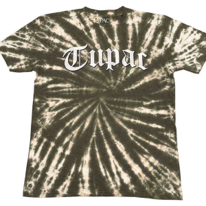 Tupac - Gothic Logo Uni Green Dip-Dye    ryhmässä MERCHANDISE / T-paita / Hip Hop-Rap @ Bengans Skivbutik AB (5524814r)