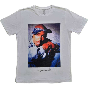 Tupac - Blue Bandana Uni Wht    ryhmässä MERCHANDISE / T-paita / Hip Hop-Rap @ Bengans Skivbutik AB (5524815r)