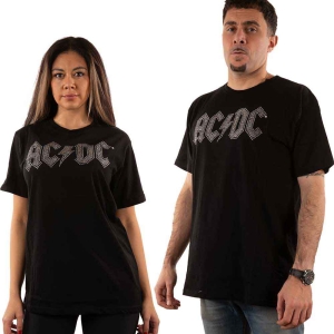 Ac/Dc - Logo Diamante Uni Bl     (S) ryhmässä MERCHANDISE / T-paita / Heavy Metal @ Bengans Skivbutik AB (5525051)