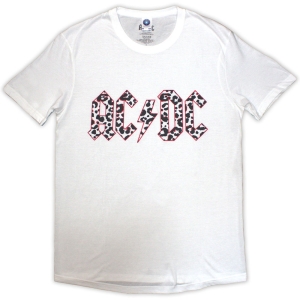 Ac/Dc - Mono Leopard Print Logo Lady Wht    ryhmässä MERCH / Minsishops-merch / Ac/Dc @ Bengans Skivbutik AB (5525427r)