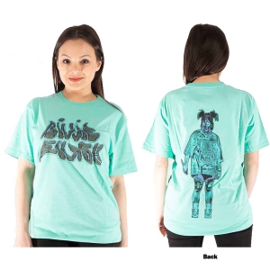 Billie Eilish - Neon Logo Billie Back Uni Blue    ryhmässä MERCH / T-paita / Rockoff_Nya April24 @ Bengans Skivbutik AB (5529479r)