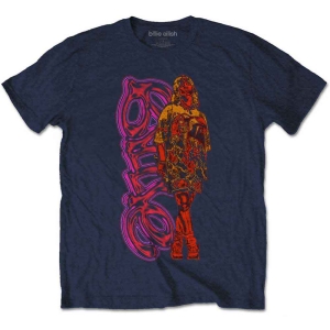 Billie Eilish - Neon Logo & Billie Uni Navy    ryhmässä MERCH / T-paita / Rockoff_Nya April24 @ Bengans Skivbutik AB (5529480r)