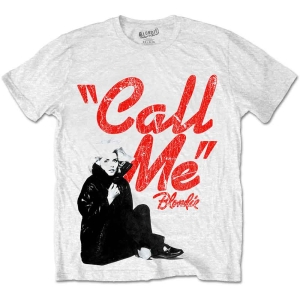 Blondie - Call Me Uni Wht    ryhmässä MERCH / T-paita / Rockoff_Nya April24 @ Bengans Skivbutik AB (5529797r)