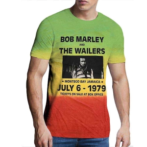 Bob Marley - Montego Bay Uni Green Dip-Dye    ryhmässä MERCHANDISE / T-paita / Reggae @ Bengans Skivbutik AB (5529835r)