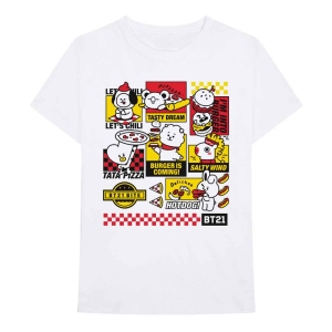 Bt21 - Bite Fast Food Uni Wht   (XL) ryhmässä MERCHANDISE / T-paita / K-Pop @ Bengans Skivbutik AB (5530728)