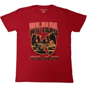 Wu-Tang Clan - Brick Wall Uni Red    ryhmässä MERCH / T-paita / Rockoff_Nya April24 @ Bengans Skivbutik AB (5533312r)