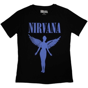 Nirvana - Angelic Blue Mono Lady Bl    ryhmässä MERCH / T-paita / Rockoff_Nya April24 @ Bengans Skivbutik AB (5534156r)