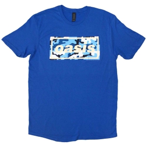 Oasis - Camo Logo Uni Blue    ryhmässä MERCH / T-paita / Rockoff_Nya April24 @ Bengans Skivbutik AB (5534160r)