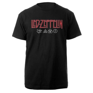 Led Zeppelin - Logo & Symbols Uni Bl   (2XL) ryhmässä MERCHANDISE / T-paita / Heavy Metal @ Bengans Skivbutik AB (5535098)