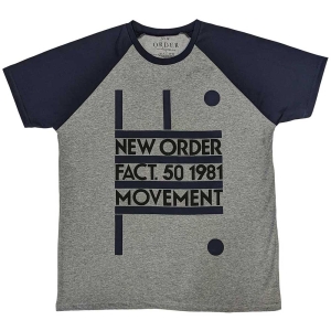 New Order - Movement Uni Grey/Navy Raglan: (2XL) ryhmässä MERCHANDISE / T-paita / Pop-Rock @ Bengans Skivbutik AB (5535167)