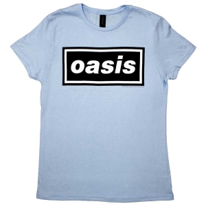 Oasis - Decca Logo Lady Lht Blue    ryhmässä MERCH / T-paita / Rockoff_Nya April24 @ Bengans Skivbutik AB (5535636r)