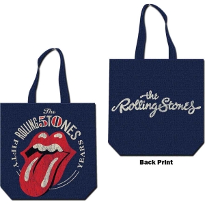 Rolling Stones - 50Th Anniversary Cotton Tote B ryhmässä MERCHANDISE / Merch / Pop-Rock @ Bengans Skivbutik AB (5535686)