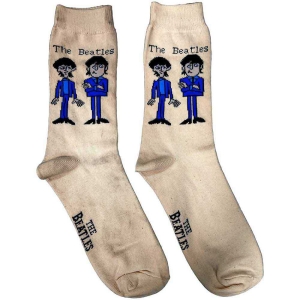 The Beatles - Cartoon Lady Cream Socks (Eu 37-41) ryhmässä MERCHANDISE / Merch / Pop-Rock @ Bengans Skivbutik AB (5536224)