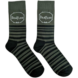 The Beatles - Drum & Stripes Uni Green Socks (Eu 39-45 ryhmässä MERCHANDISE @ Bengans Skivbutik AB (5536245)