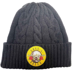 Guns N Roses - Circle Logo Bl Cable-Knit Bean ryhmässä MERCHANDISE / Merch / Hårdrock @ Bengans Skivbutik AB (5536452)