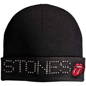 Rolling Stones - Stones Embellished Bl Beanie H ryhmässä MERCH @ Bengans Skivbutik AB (5536521)