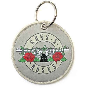 Guns N Roses - Silver Circle Logo Printed Patch Keychai ryhmässä MERCHANDISE / Merch / Hårdrock @ Bengans Skivbutik AB (5536948)