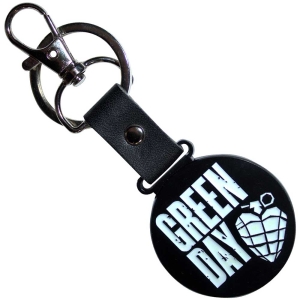 Green Day - Stacked Logo & Grenade Circle Keychain ryhmässä MERCHANDISE / Merch / Punk @ Bengans Skivbutik AB (5537032)