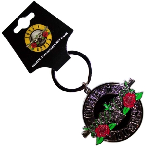 Guns N Roses - Silver Circle Logo Keychain ryhmässä MERCHANDISE / Merch / Hårdrock @ Bengans Skivbutik AB (5537034)