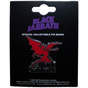 Black Sabbath - Logo & Daemon Pin Badge ryhmässä MERCHANDISE / Merch / Hårdrock @ Bengans Skivbutik AB (5537274)