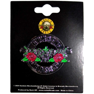 Guns N Roses - Silver Circle Logo Pin Badge ryhmässä MERCHANDISE / Merch / Hårdrock @ Bengans Skivbutik AB (5537311)