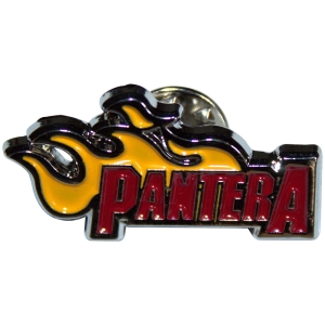 Pantera - Flame Logo Pin Badge ryhmässä MERCHANDISE / Merch / Hårdrock @ Bengans Skivbutik AB (5537380)