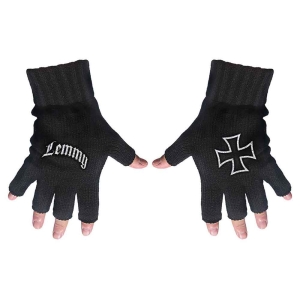 Lemmy - Logo & Iron Cross Fingerless Gloves ryhmässä MERCHANDISE @ Bengans Skivbutik AB (5537585)