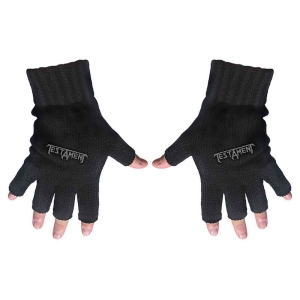 Testament - Logo Fingerless Gloves ryhmässä MERCHANDISE / Merch / Hårdrock @ Bengans Skivbutik AB (5537592)