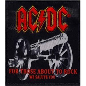 Ac/Dc - Canon Woven Logo Printed Patch ryhmässä MERCH / Minsishops-merch / Ac/Dc @ Bengans Skivbutik AB (5537660)