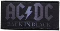 Ac/Dc - Patch Back In Black (5,1 X 10,1 Cm) ryhmässä MERCHANDISE / Kangasmerkki / Heavy Metal @ Bengans Skivbutik AB (5537669)