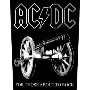 Ac/Dc - For Those About To Rock Back Patch ryhmässä MERCH / Minsishops-merch / Ac/Dc @ Bengans Skivbutik AB (5537676)