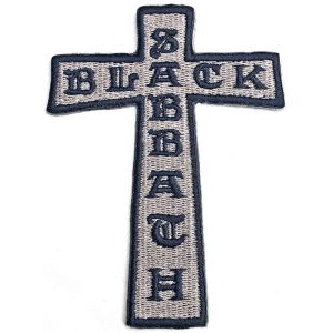Black Sabbath - Cross Woven Patch ryhmässä MERCHANDISE / Merch / Hårdrock @ Bengans Skivbutik AB (5537748)