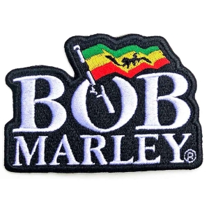Bob Marley - Logo Woven Patch ryhmässä MERCHANDISE / Merch / Reggae @ Bengans Skivbutik AB (5537772)