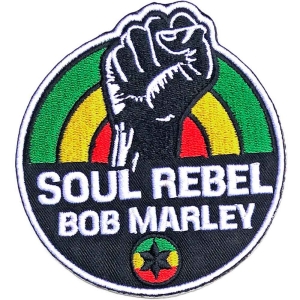 Bob Marley - Soul Rebel Woven Patch ryhmässä MERCHANDISE / Merch / Reggae @ Bengans Skivbutik AB (5537773)