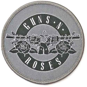 Guns N Roses - White Circle Logo Printed Patch ryhmässä MERCHANDISE / Merch / Hårdrock @ Bengans Skivbutik AB (5537950)