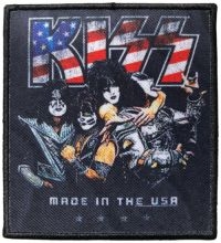Kiss - Patch Made In The Usa (10,6 X 9,6 C ryhmässä MERCHANDISE / Kangasmerkki / Heavy Metal @ Bengans Skivbutik AB (5538050)