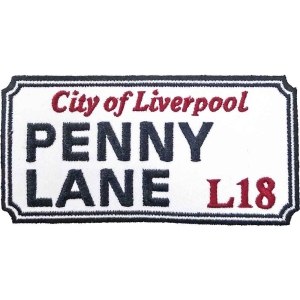 Rock Off - Penny Lane Liverpool Sign Woven Patch ryhmässä MK Export CDON Merch @ Bengans Skivbutik AB (5538347)