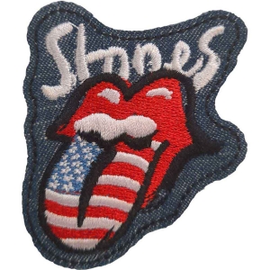 Rolling Stones - Filter Flag Tongue Woven Patch ryhmässä MERCHANDISE / Merch / Pop-Rock @ Bengans Skivbutik AB (5538357)