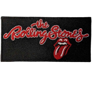 Rolling Stones - Script Logo Woven Patch ryhmässä MERCHANDISE / Merch / Pop-Rock @ Bengans Skivbutik AB (5538361)