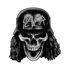Slayer - Wehrmacht Skull Cut Out Standard Patch ryhmässä MERCHANDISE / Merch / Hårdrock @ Bengans Skivbutik AB (5538430)